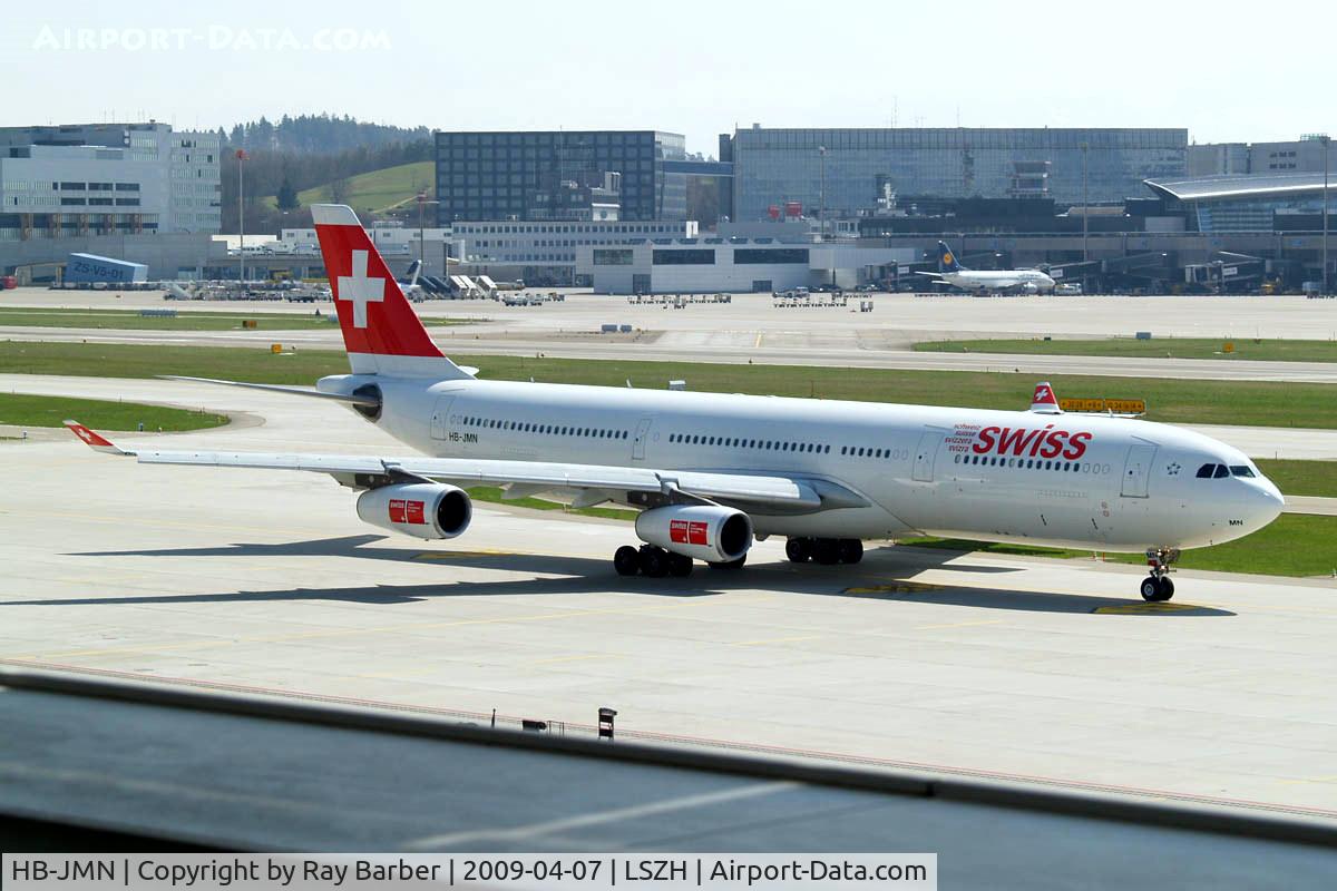 HB-JMN, 1997 Airbus A340-313 C/N 175, Airbus A340-313X [175] (Swiss International Air Lines) Zurich~HB 07/04/2009