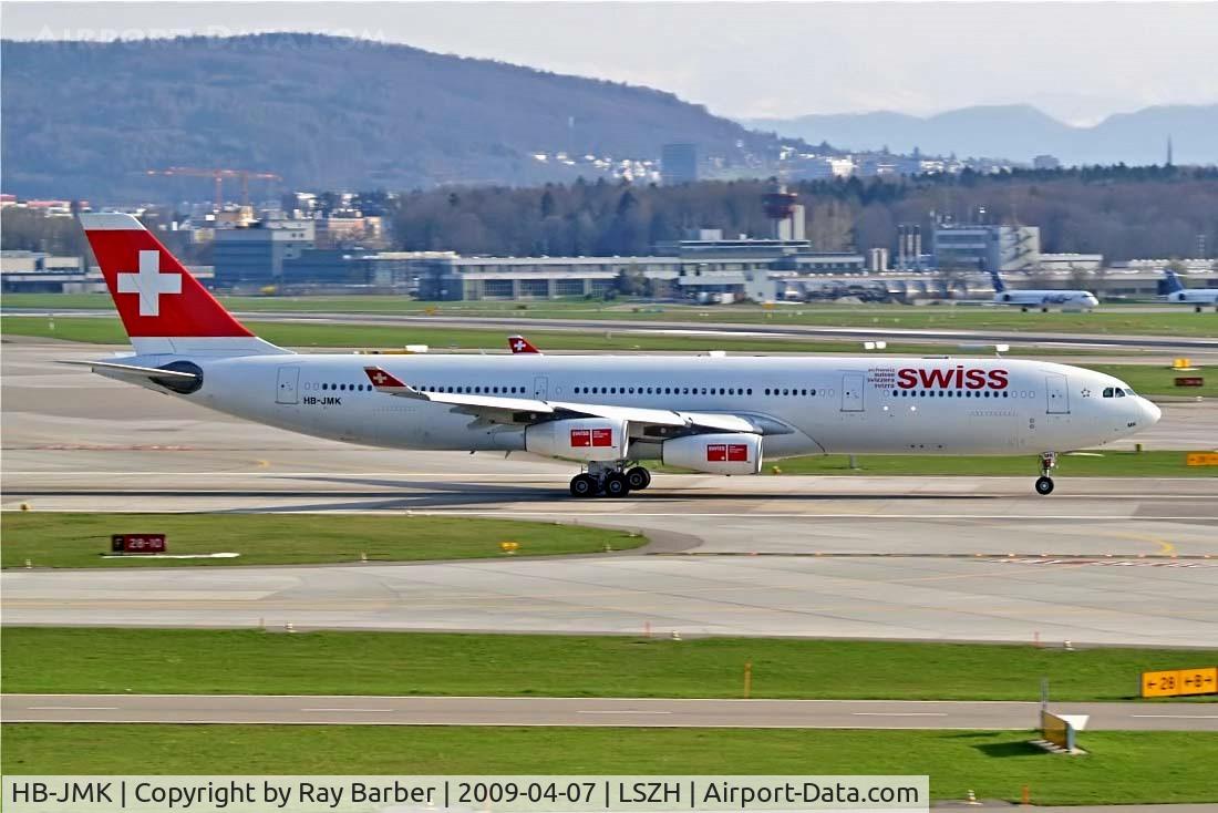 HB-JMK, 1997 Airbus A340-313 C/N 169, Airbus A340-313X [169] (Swiss International Air Lines) Zurich~HB 07/04/2009