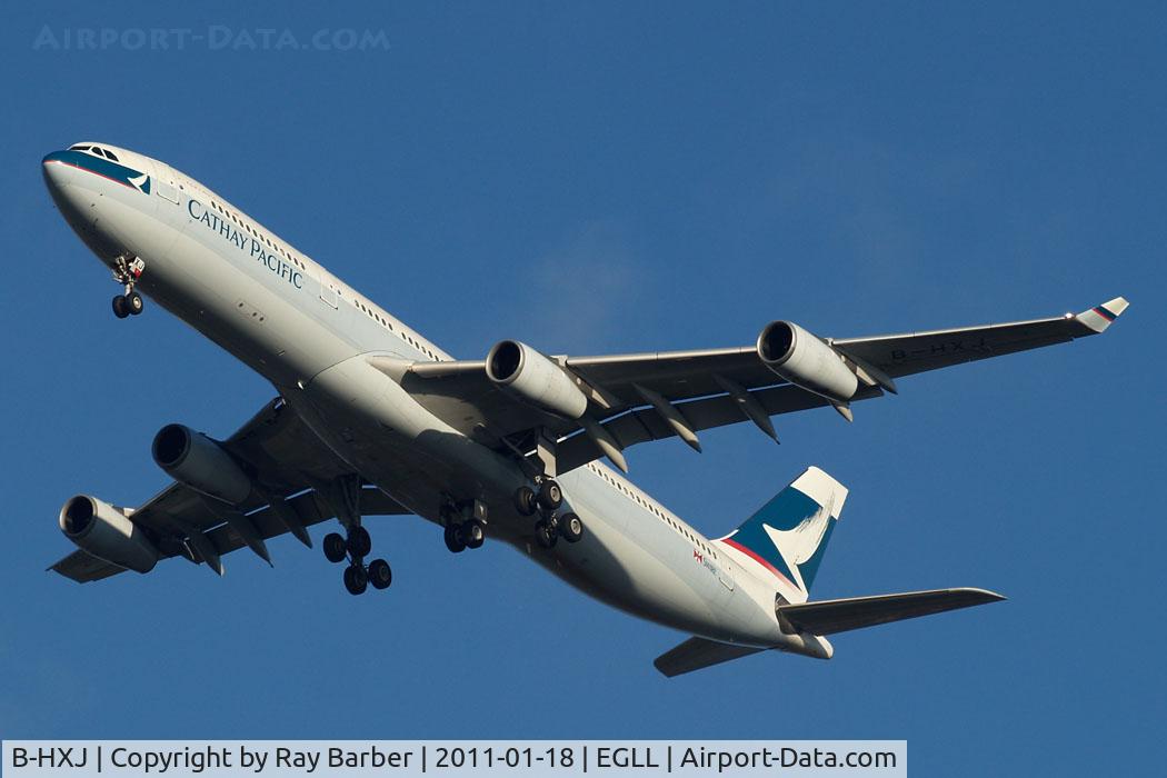 B-HXJ, Airbus A340-313 C/N 227, Airbus A340-313X [227] (Cathay Pacific Airways) Home~G 18/01/2011.