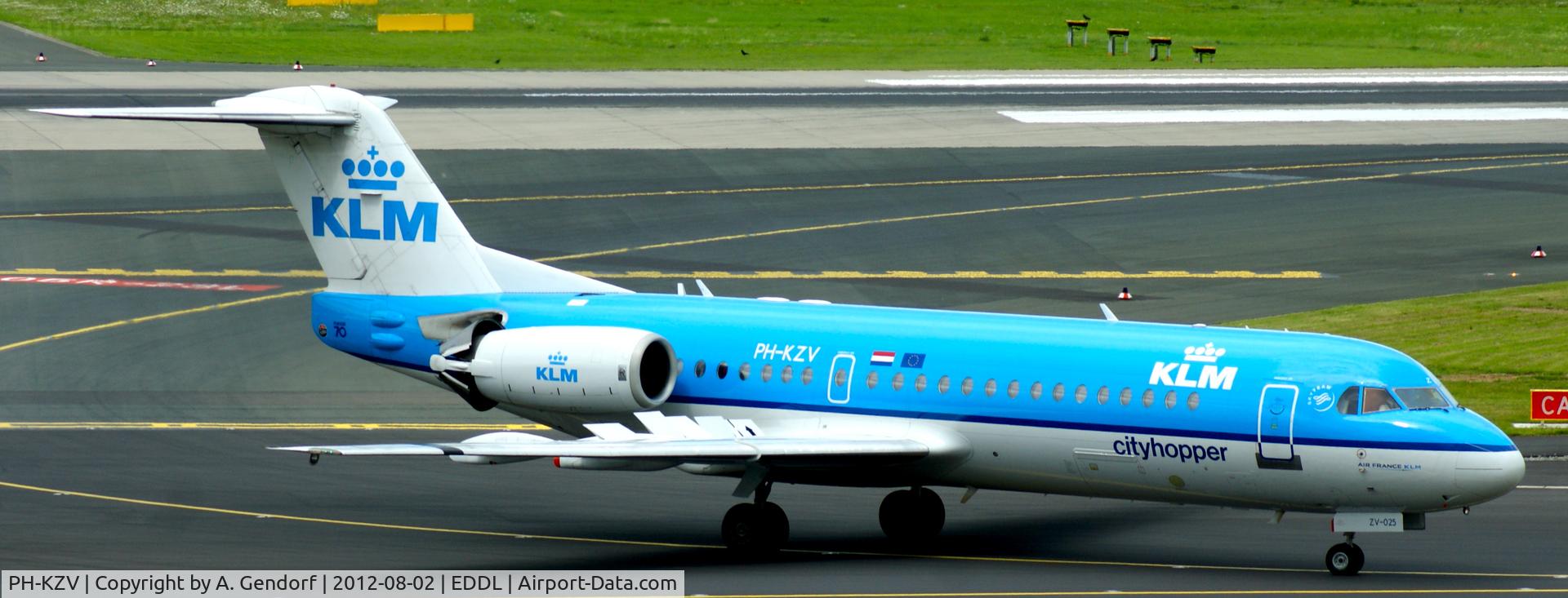 PH-KZV, 1995 Fokker 70 (F-28-0070) C/N 11556, KLM Cityhopper, seen here taxiing after arriving from Amsterdam at Düsseldorf Int´l (EDDL)
