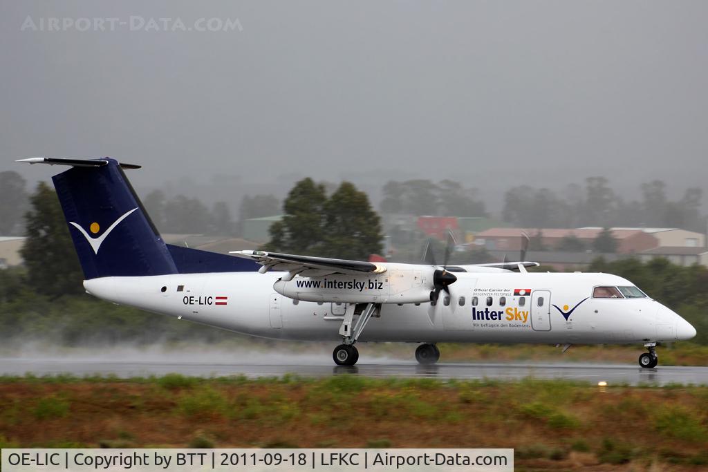 OE-LIC, 1997 De Havilland Canada DHC-8-314 Dash 8 C/N 503, Wet landing on runway 18