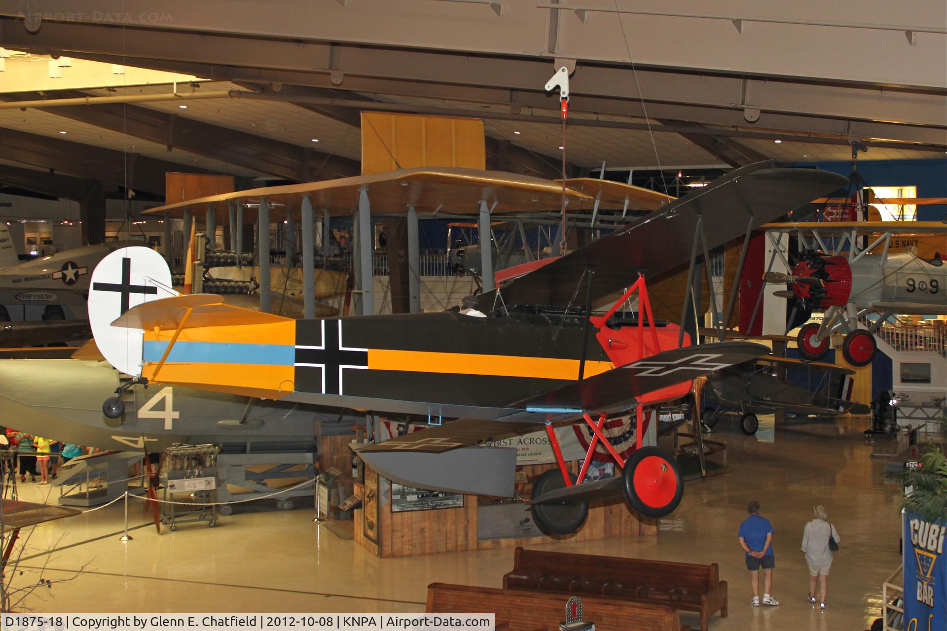 D1875-18, 1918 Fokker D-VII C/N Not found D1875-18, Naval Aviation Museum