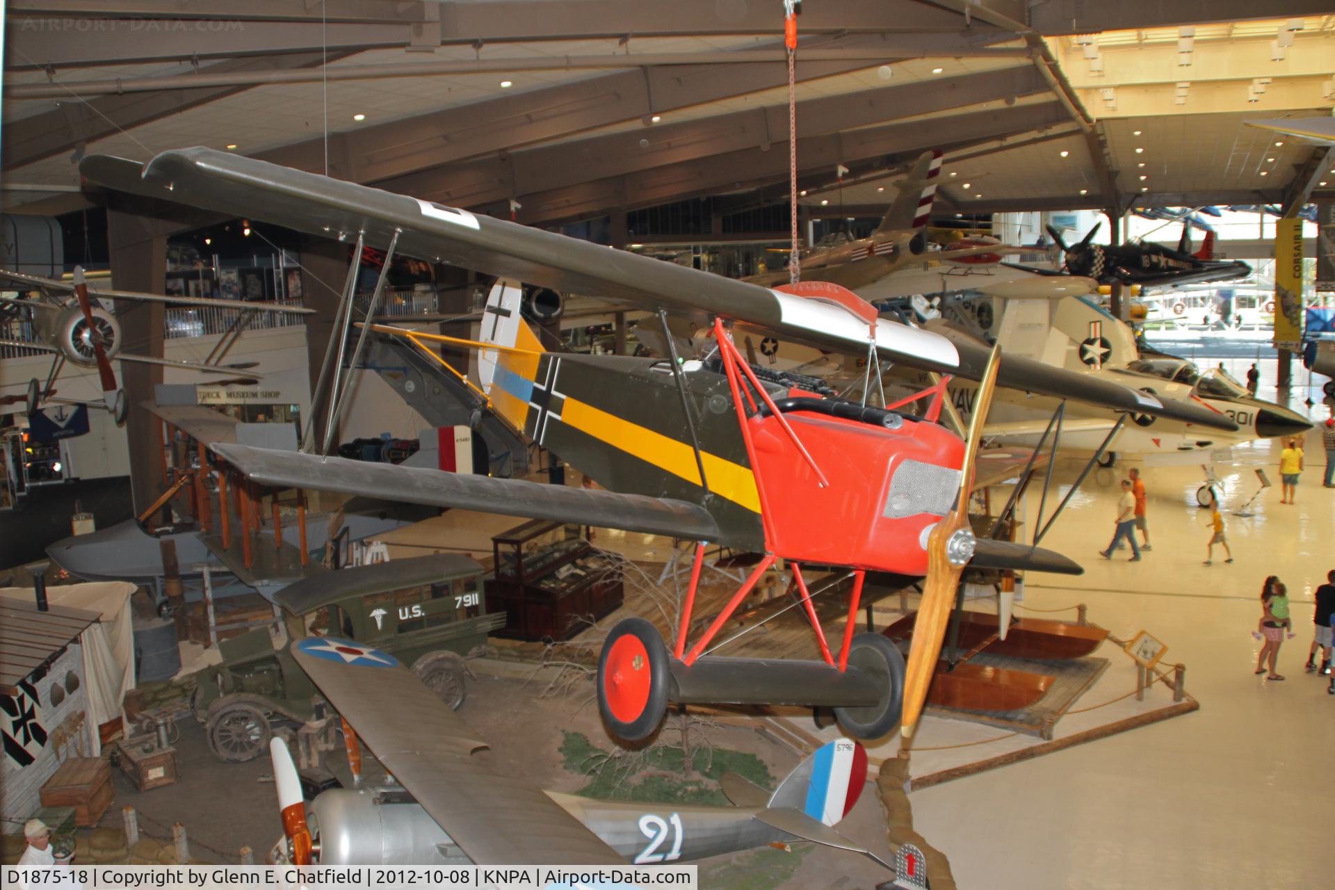 D1875-18, 1918 Fokker D-VII C/N Not found D1875-18, Naval Aviation Museum