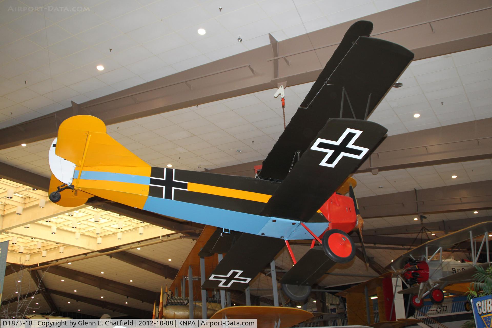 D1875-18, 1918 Fokker D-VII C/N Not found D1875-18, Naval Aviation Museum
