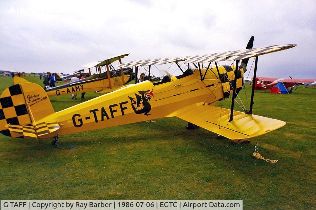 G-TAFF, 1957 CASA 1-131E Jungmann C/N 1129, CASA 1.131E Jungmann [1129] Cranfield~G 06/07/1986