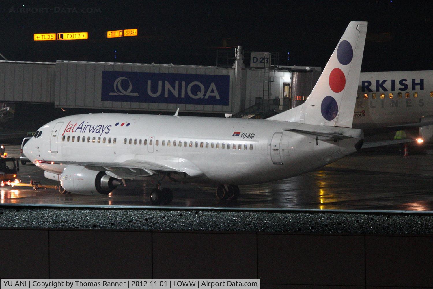 YU-ANI, 1985 Boeing 737-3H9 C/N 23416, JAT Airways Boeing 737