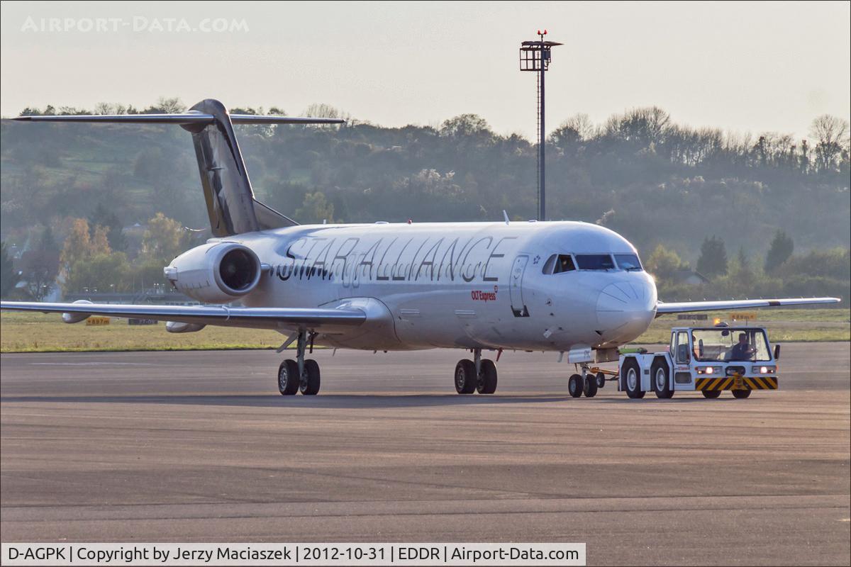 D-AGPK, 1990 Fokker 100 (F-28-0100) C/N 11313, Fokker 100