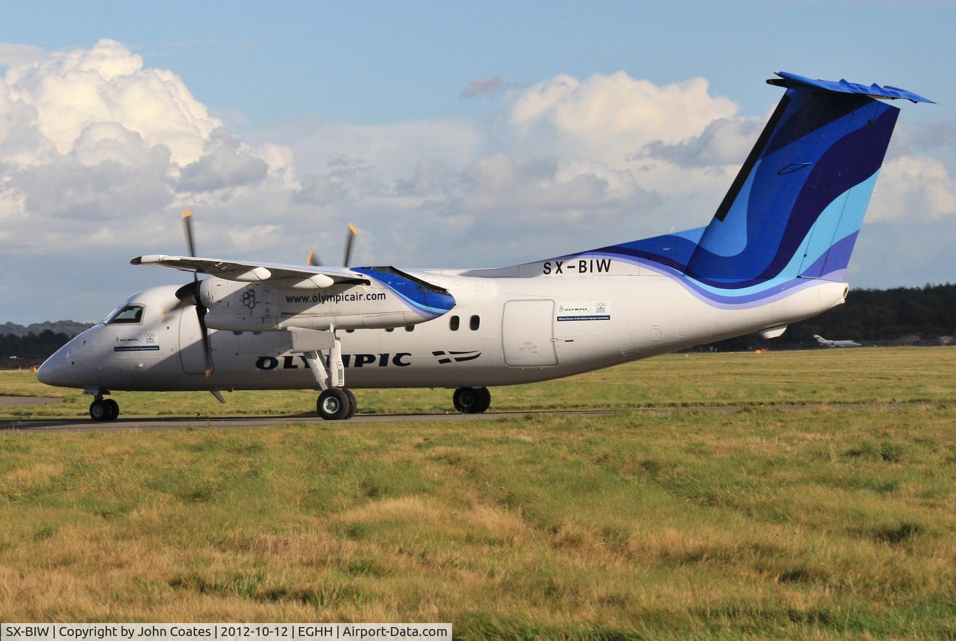 SX-BIW, 1991 De Havilland Canada DHC-8-102 Dash 8 C/N 289, Arriving for respray into Solomons Airlines colours