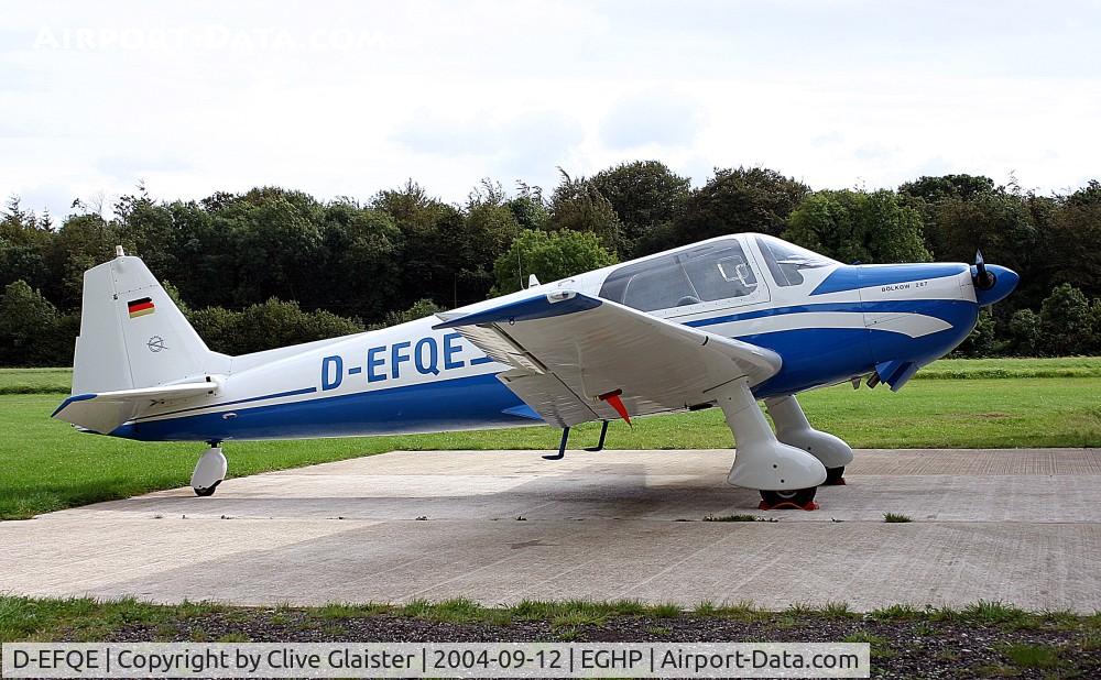D-EFQE, 1961 Bolkow Bo-207 C/N 266, Based at Thruxton.