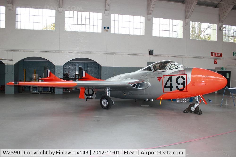WZ590, 1953 De Havilland DH-115 Vampire T.11 C/N 15165, Royal Air Force DH-115 Vampire