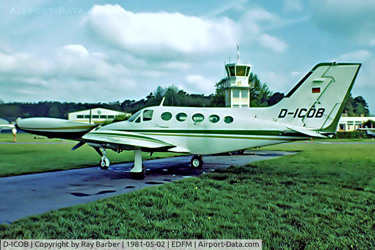 D-ICOB, 1972 Cessna 414 Chancellor Chancellor C/N 414-0352, Cessna 414 Chancellor II [414-0352] Manheim~D 02/05/1981. Image taken from a slide.
