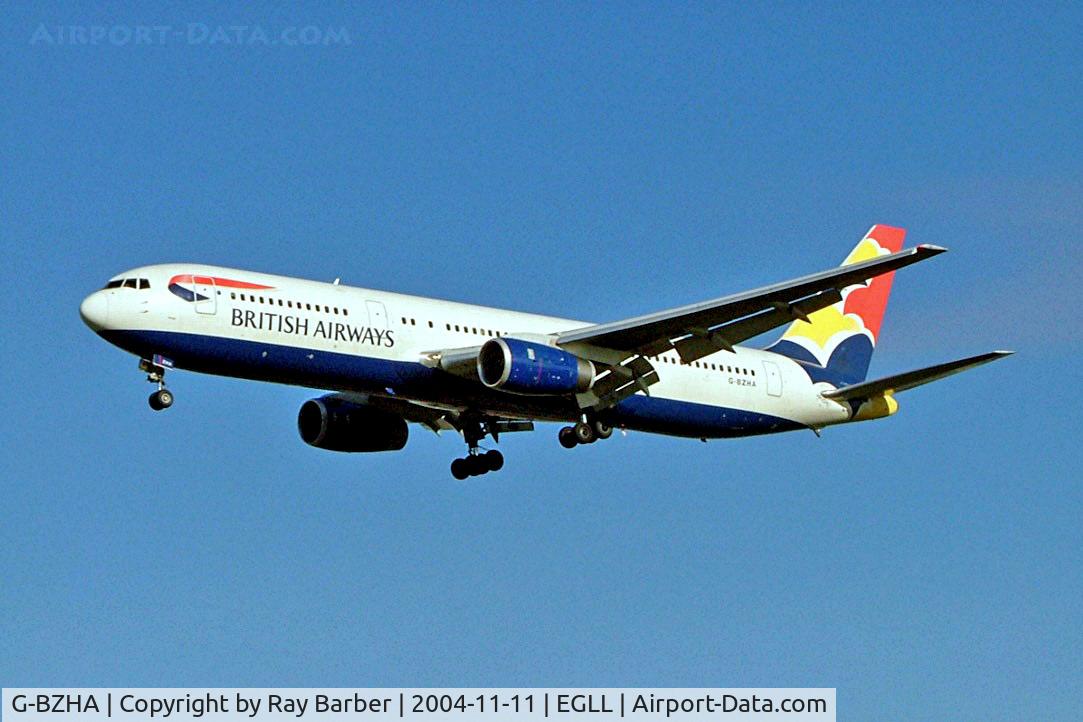 G-BZHA, 1998 Boeing 767-336 C/N 29230, Boeing 767-336ER [29230] (British Airways) Heathrow~G 11/11/2004
