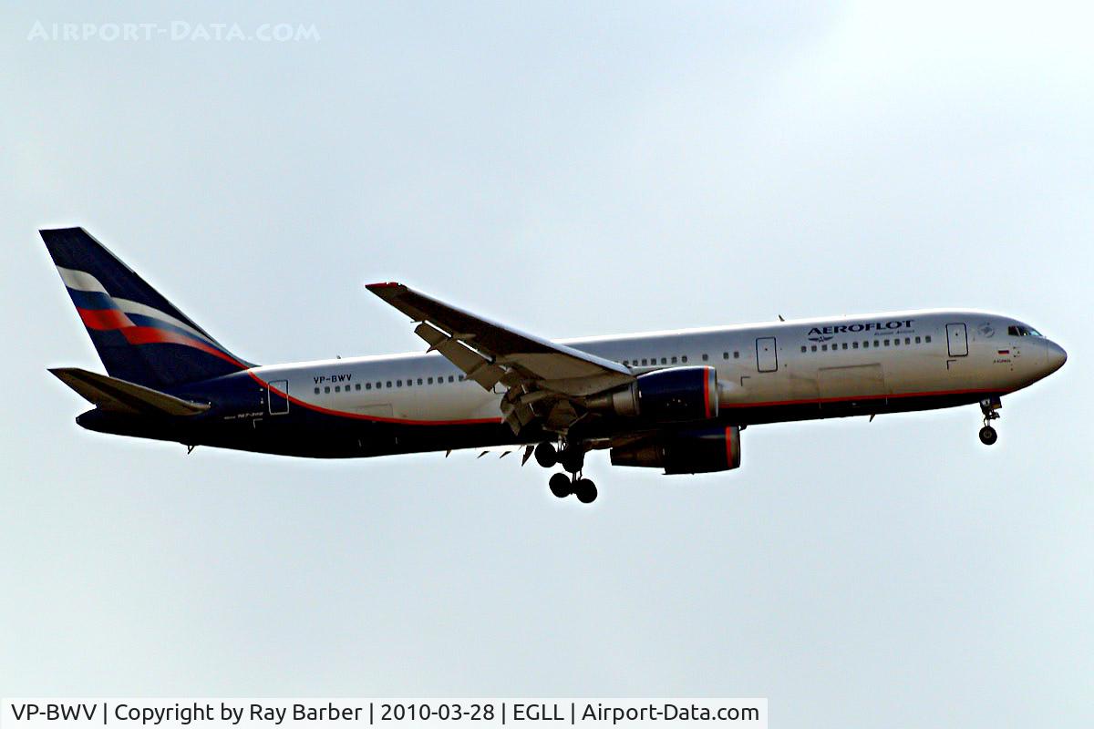 VP-BWV, 1991 Boeing 767-3T7/ER C/N 25117, Boeing 767-3T7ER [25117] (Aeroflot Russian Airlines) Home~G 28/03/2010