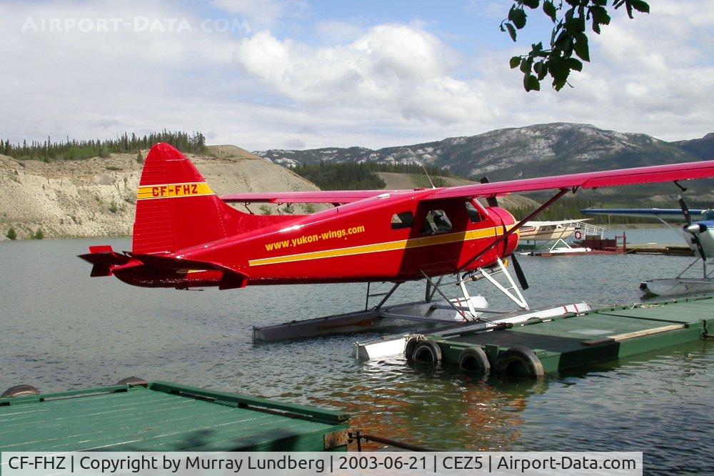 CF-FHZ, 1951 De Havilland Canada DHC-2 MK. I C/N 66, Moored at Schwatka Lake in Whitehorse, Yukon.