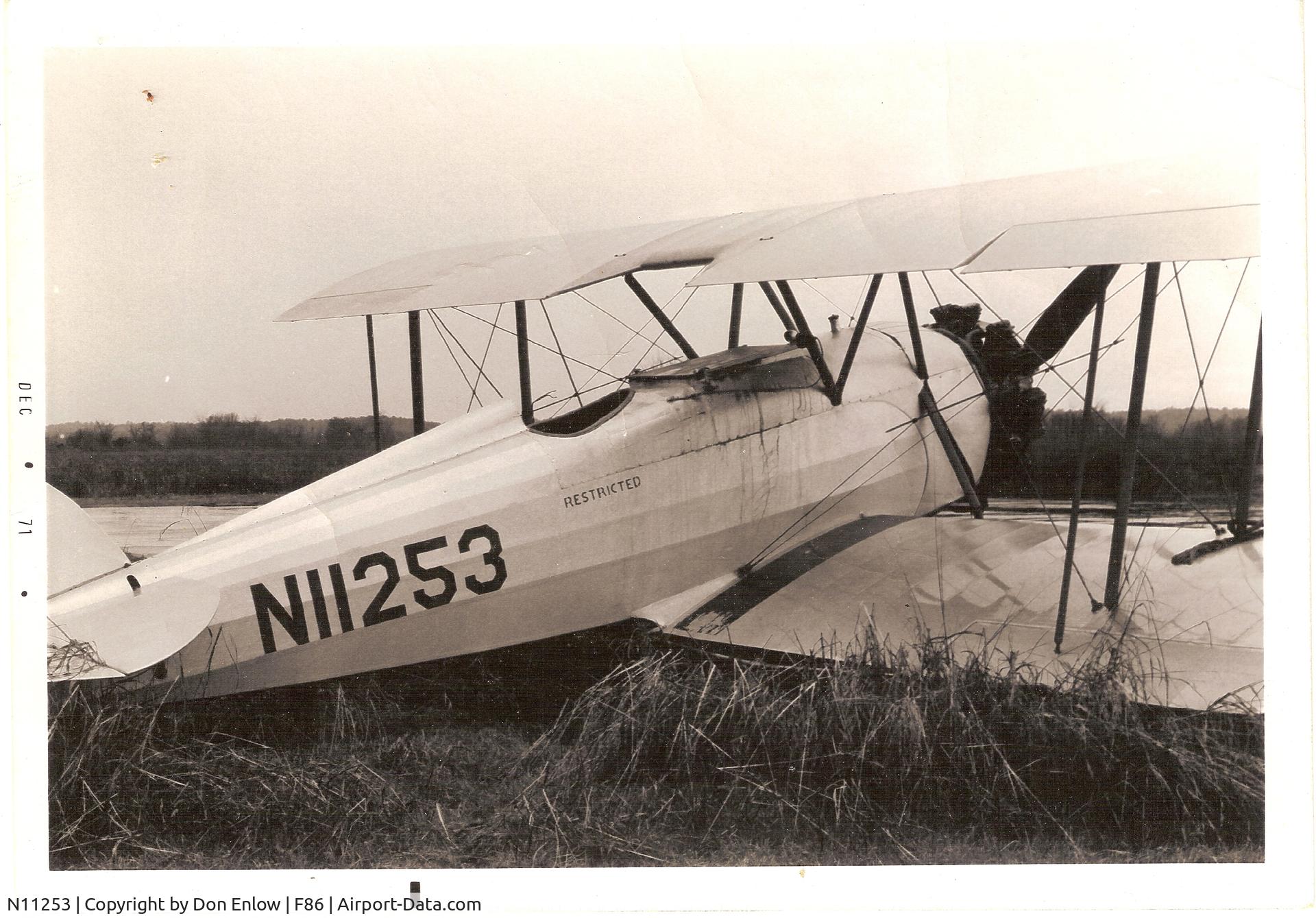 N11253, 1931 Waco ASO C/N 3212, This was taken in 1971 at Columbia, La. where it sat for a couple years At that time it was owned by an old crop duster pilot named Robert Datson from Homestead, Fla