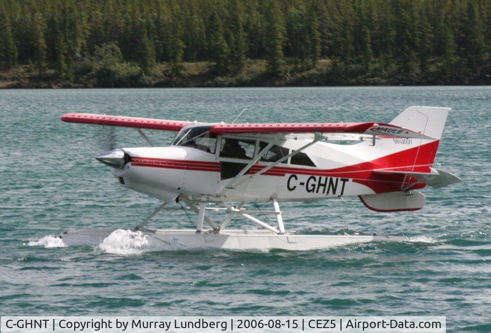 C-GHNT, 2005 Maule M-7-235B Super Rocket C/N 23084C, Taxiing on floats on Schwatka Lake at Whitehorse, Yukon.