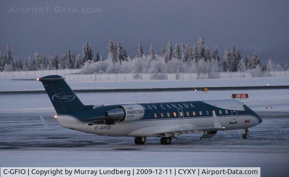 C-GFIO, 2001 Bombardier CRJ-200ER (CL-600-2B19) C/N 7526, Taxiing for takeoff at dusk.