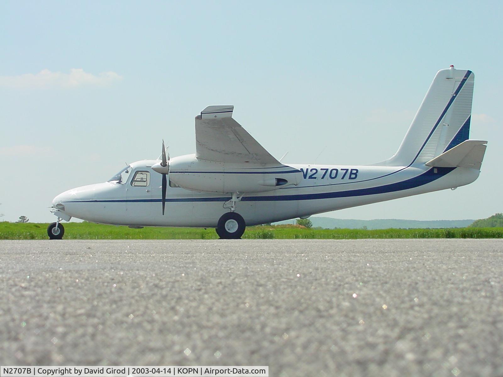 N2707B, 1957 Aero Commander 560-E C/N 555, My fathers plane not long after paint.