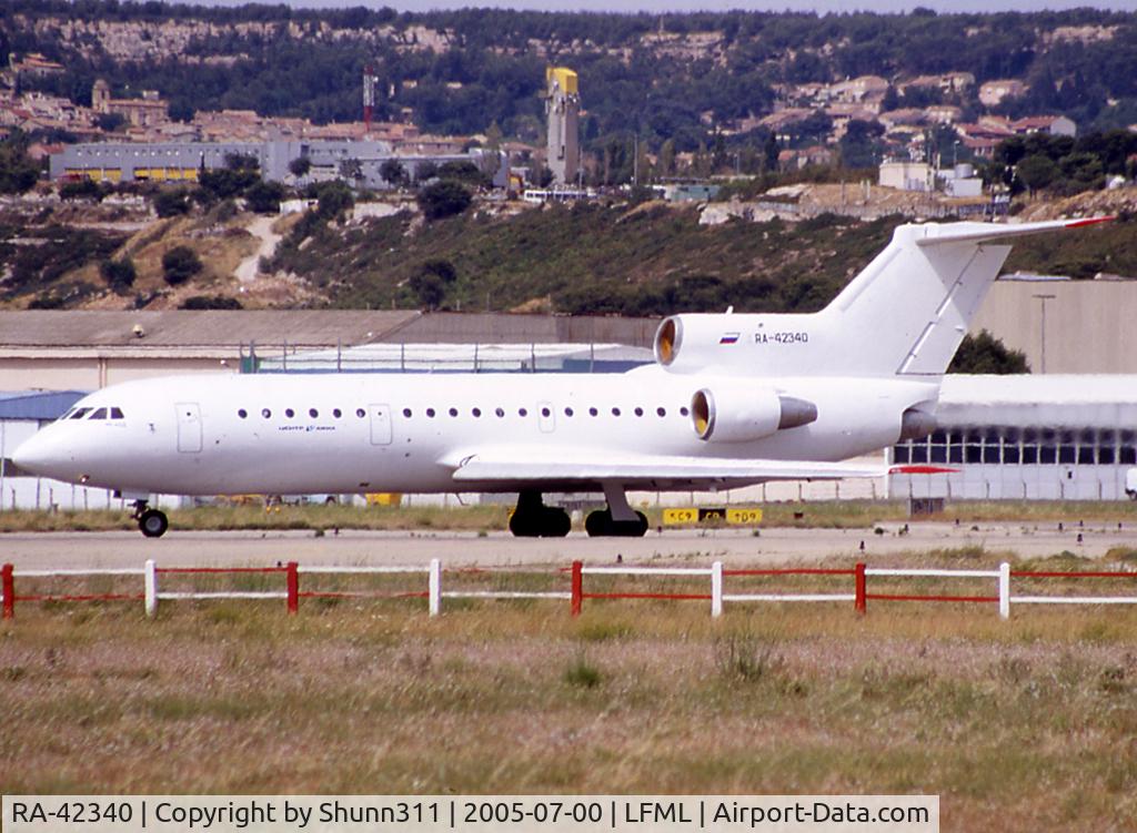RA-42340, 1987 Yakovlev Yak-42 C/N 4520424606270, Lining up rwy 31R for departure... Was my first Yak-40 :)