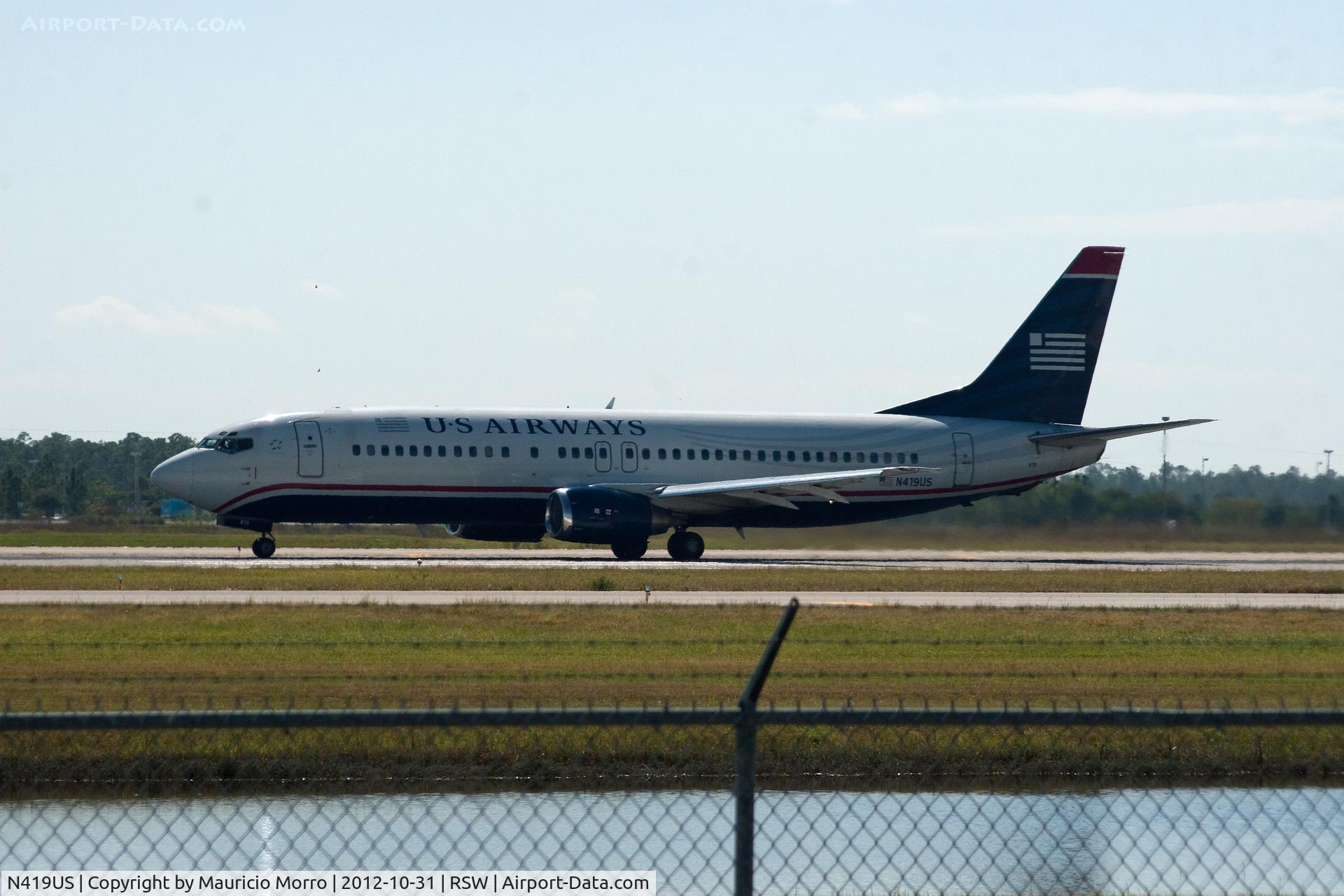 N419US, 1989 Boeing 737-401 C/N 23986, Cleared for take off RWY 6