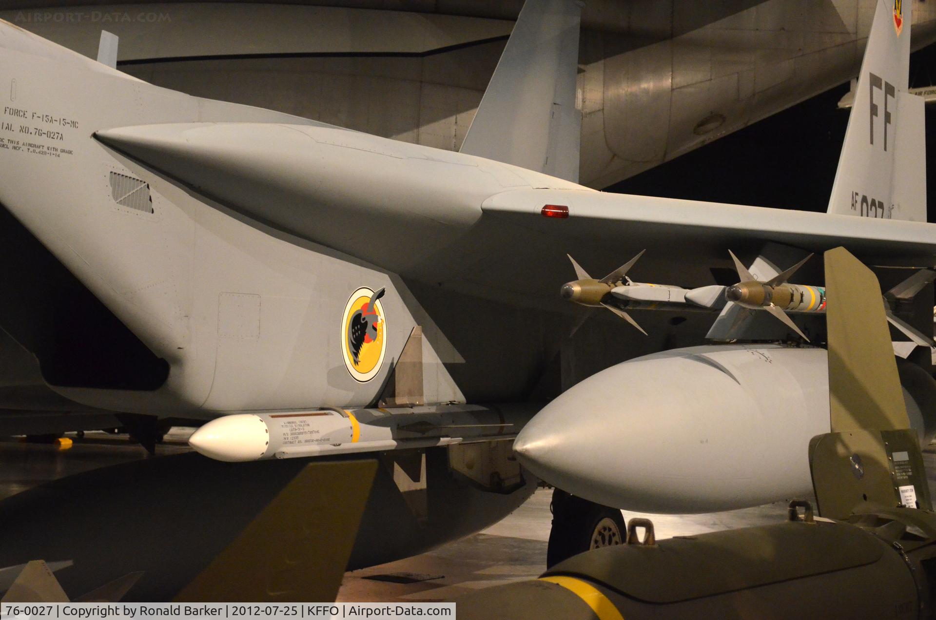 76-0027, 1976 McDonnell Douglas F-15A Eagle C/N 0207/A179, AF museum