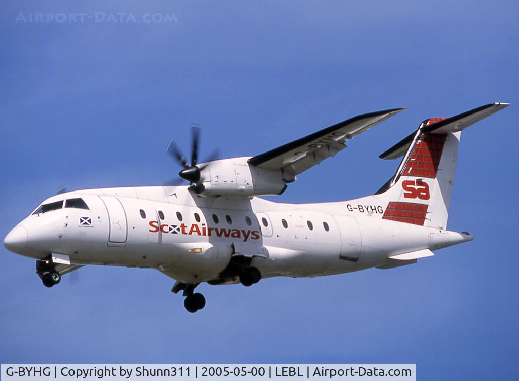G-BYHG, 1998 Dornier 328-100 C/N 3098, Landing rwy 25