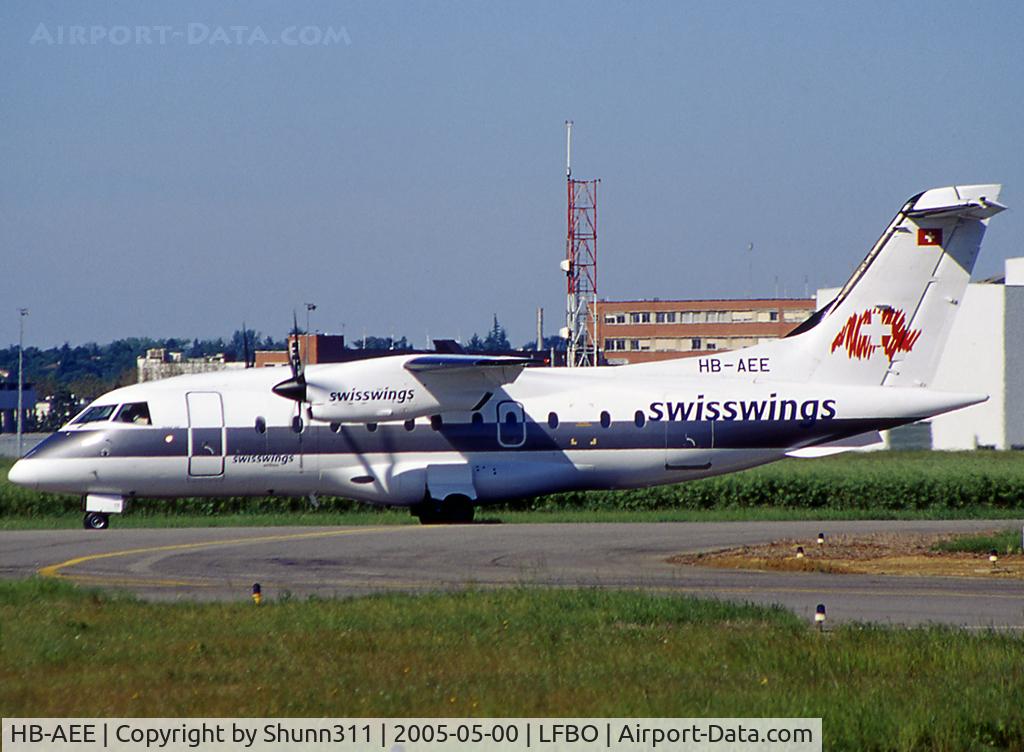 HB-AEE, 1993 Dornier 328-110 C/N 3005, Taxiing holding point rwy 32R for departure...
