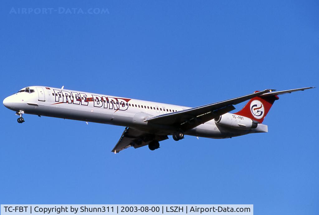 TC-FBT, 1991 McDonnell Douglas MD-83 (DC-9-83) C/N 49949, Landing rwy 31