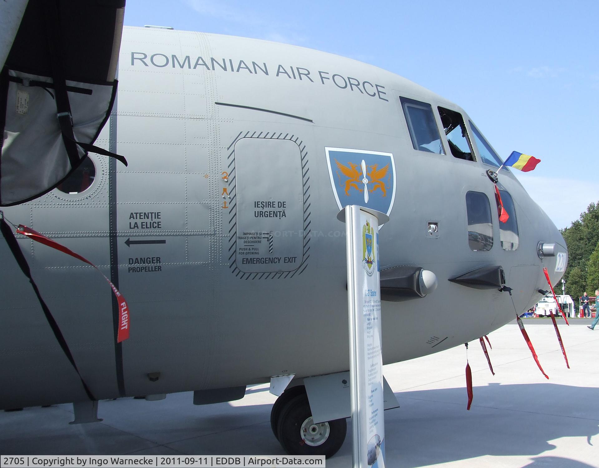 2705, Alenia C-27J Spartan C/N 4167, Alenia C-27J Spartan of the Romanian Air Force at the ILA 2012, Berlin