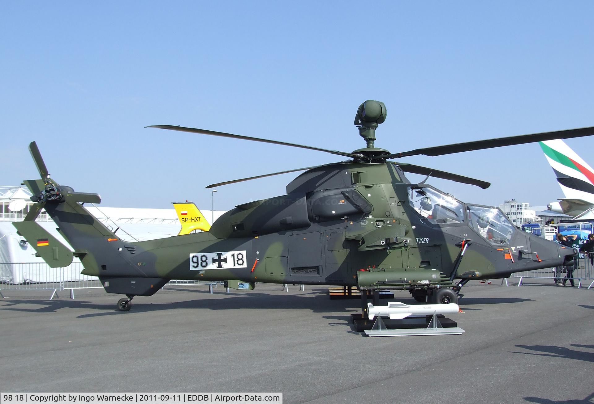98 18, Eurocopter EC-665 Tiger UHT C/N 1004/UHT04, Eurocopter EC665 Tiger for the German Army (Heeresflieger) at the ILA 2012, Berlin