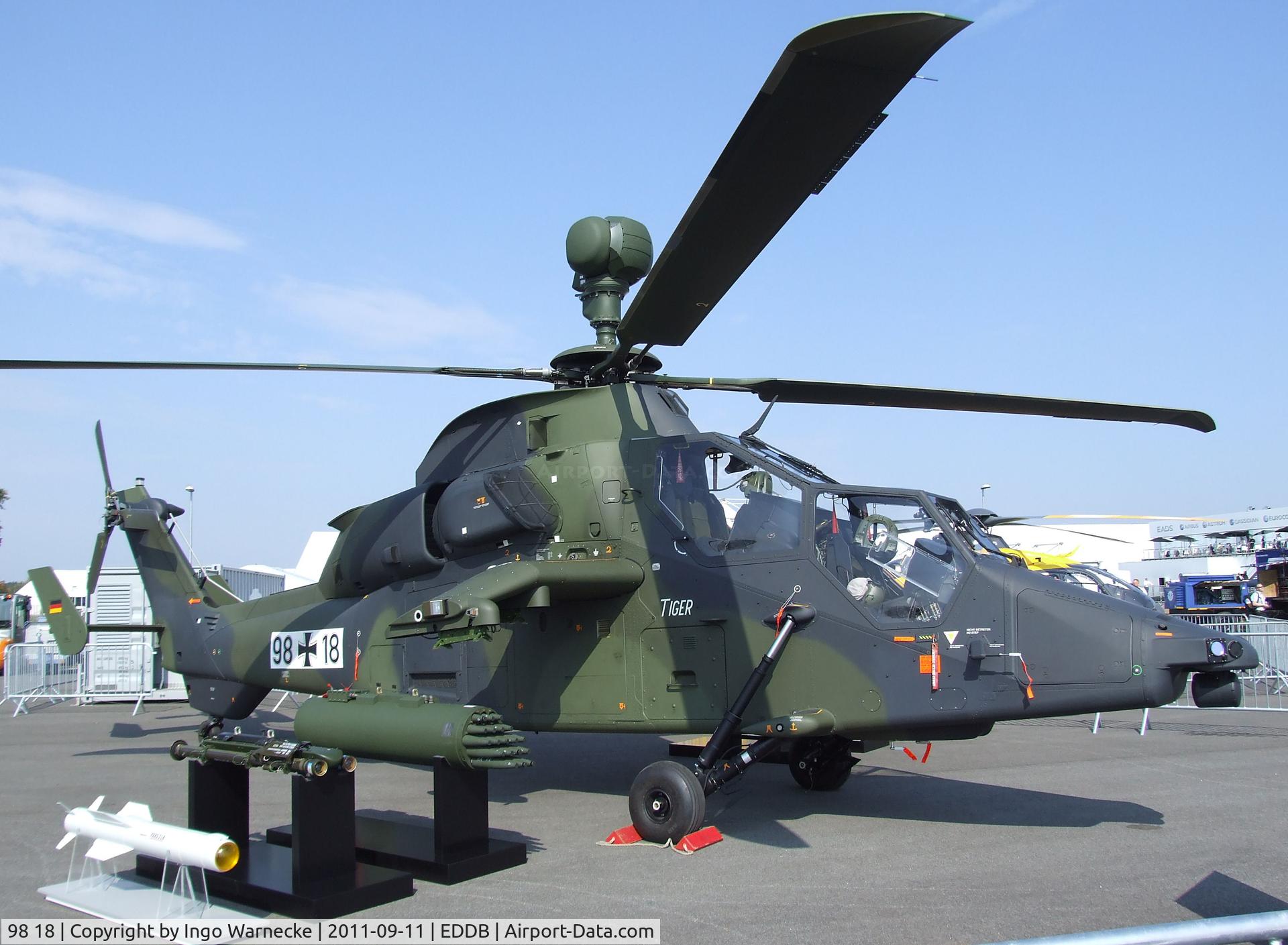 98 18, Eurocopter EC-665 Tiger UHT C/N 1004/UHT04, Eurocopter EC665 Tiger for the German Army (Heeresflieger) at the ILA 2012, Berlin