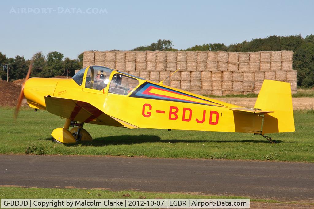 G-BDJD, 1977 Jodel D-112 C/N PFA 910, Jodel D-112. Hibernation Fly-In, The Real Aeroplane Club, Breighton Airfield, October 2012.