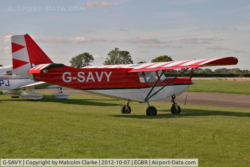 G-SAVY, 2009 ICP MXP-740 Savannah VG Jabiru(1) C/N BMAA/HB/499, Aerotec MXP-740 Savannah VG Jabiru 1. Hibernation Fly-In, The Real Aeroplane Club, Breighton Airfield, October 2012.