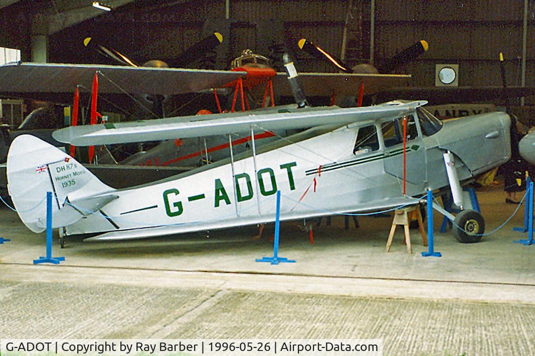 G-ADOT, De Havilland DH.87B Hornet Moth C/N 8027, De Havilland DH.87B Hornet Moth [8027] London Colney, Herts~G 26/05/1996