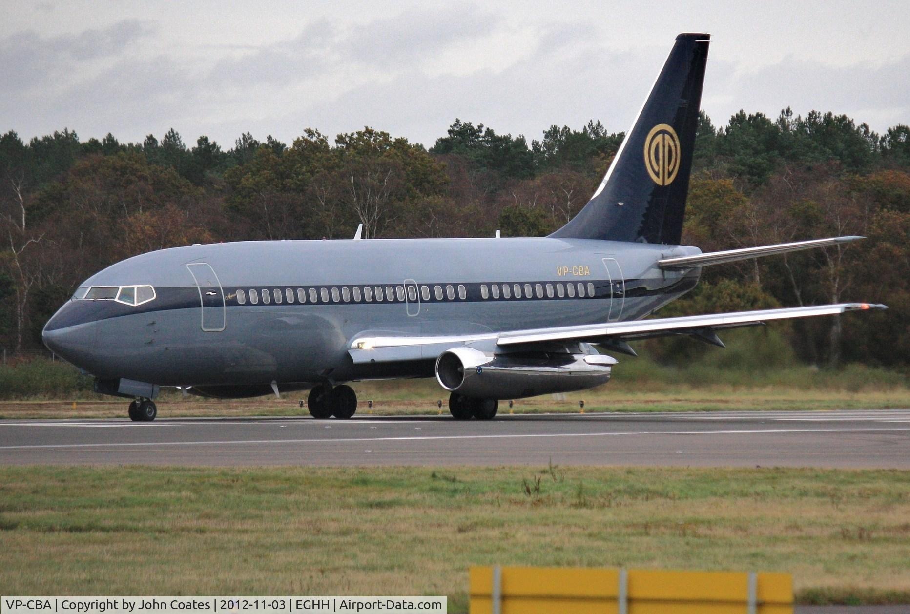 VP-CBA, 1981 Boeing 737-2W8 C/N 22628, Training visit from ATC Lasham