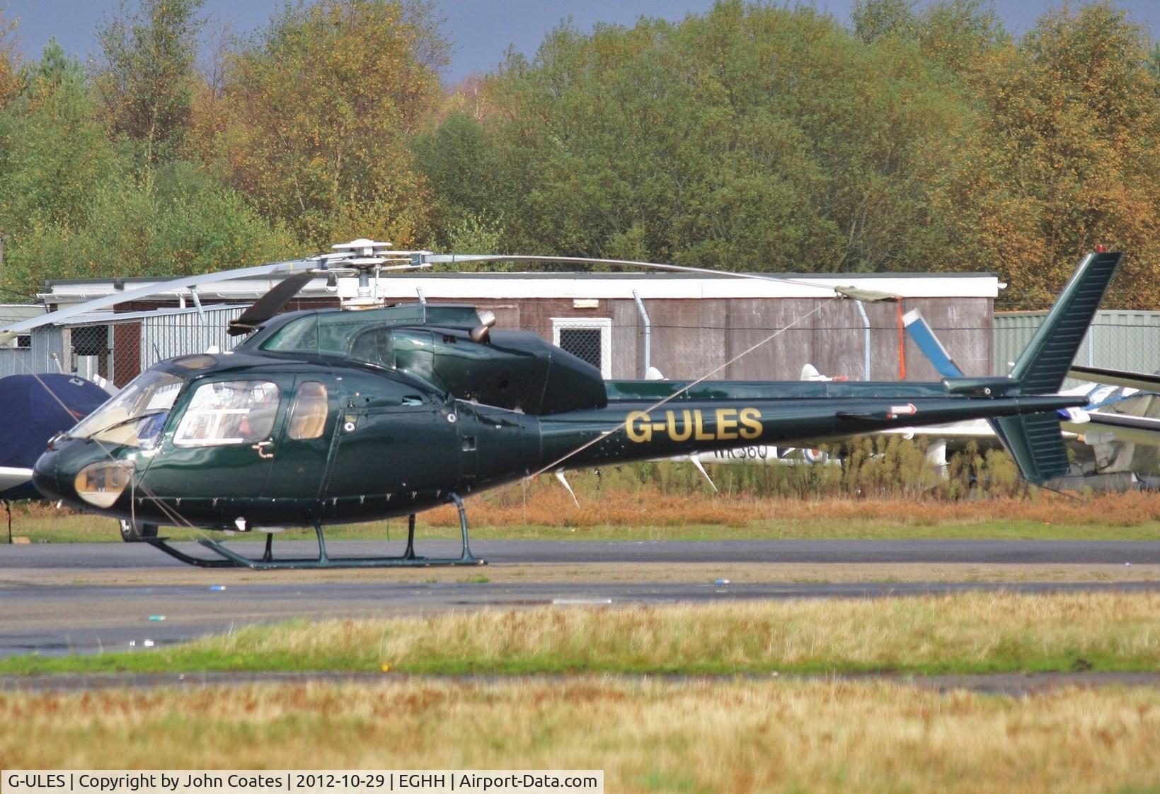 G-ULES, 1987 Aerospatiale AS-355F-2 Ecureuil 2 C/N 5364, Visitor to Bournemouth Handling