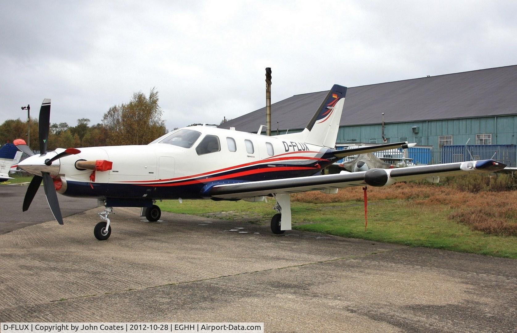 D-FLUX, Socata TBM-850 C/N 569, Visitor to Bournemouth Handling