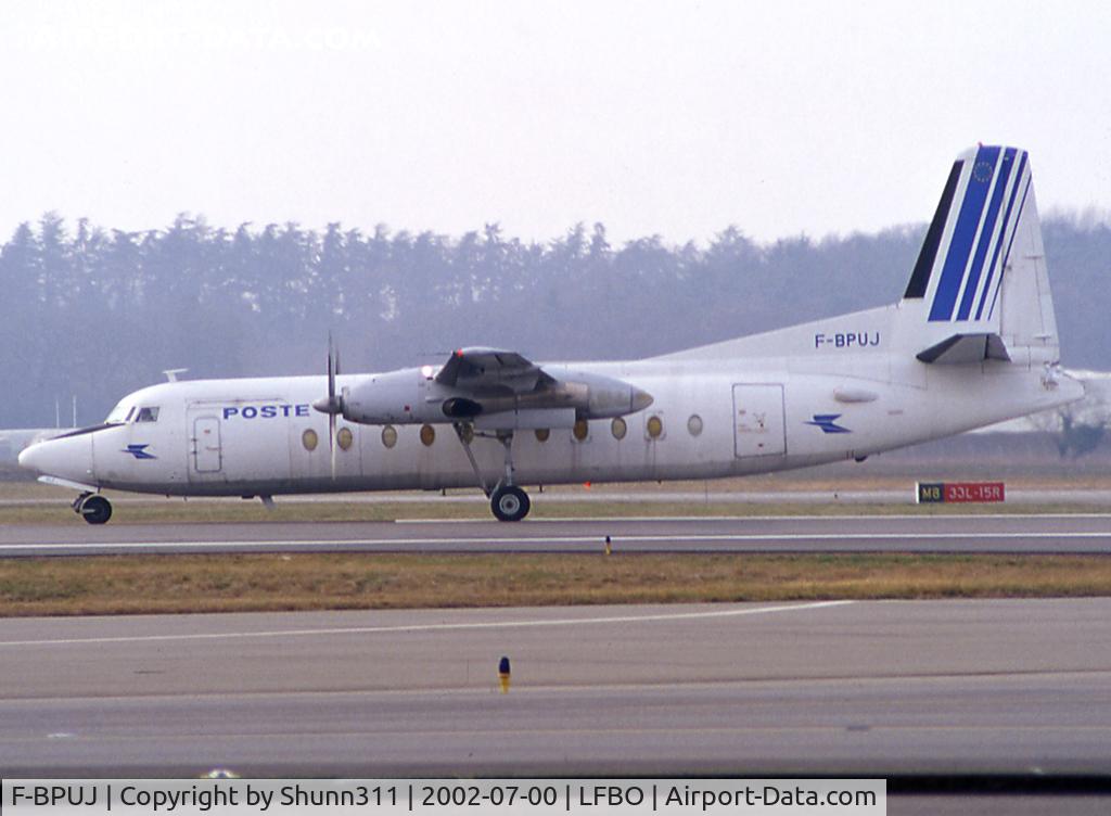 F-BPUJ, 1968 Fokker F-27-500 Friendship C/N 10390, Ready for take off rwy 14L... His last revenue service @ LFBO before to go to Miniliner...