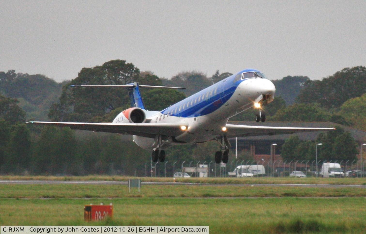 G-RJXM, 2000 Embraer ERJ-145MP (EMB-145MP) C/N 145216, Departs Bournemouth taking the 