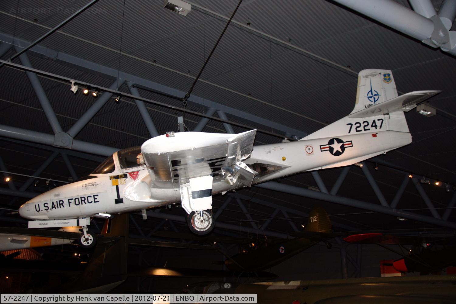 57-2247, 1957 Cessna T-37B Tweety Bird C/N 40180, Cessna T-37B preserved in the Norsk Luftfartsmuseum in Bodø, Norway.