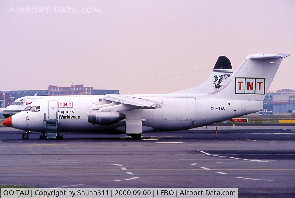 OO-TAU, 1988 British Aerospace BAe.146-200QT Quiet Trader C/N E2100, Parked at the Cargo apron...