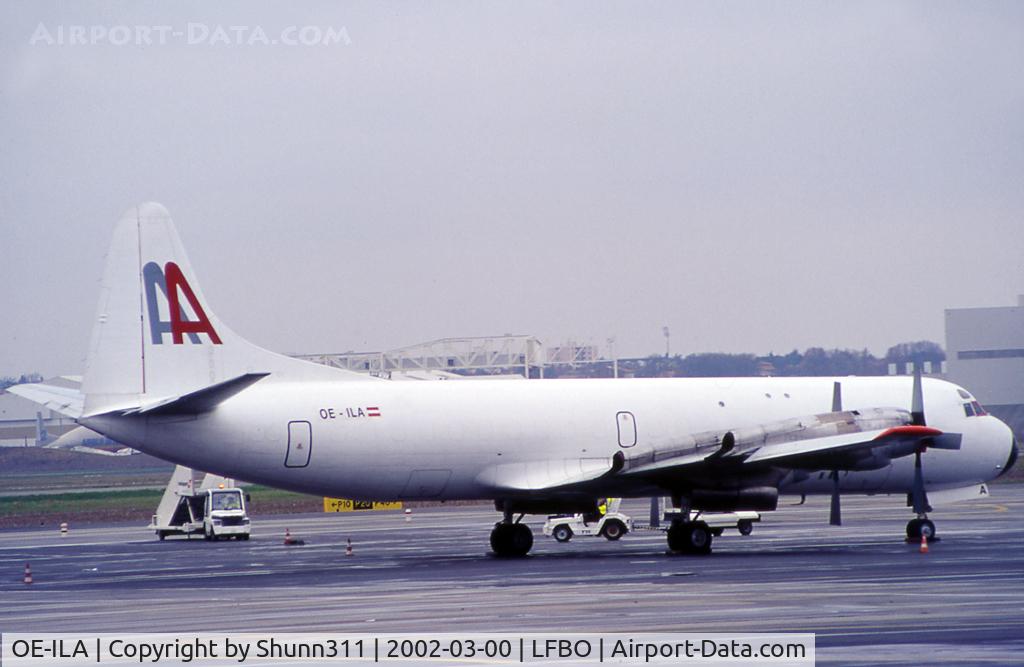 OE-ILA, 1961 Lockheed L-188A(F) Electra C/N 1145, Parked at the Cargo apron...