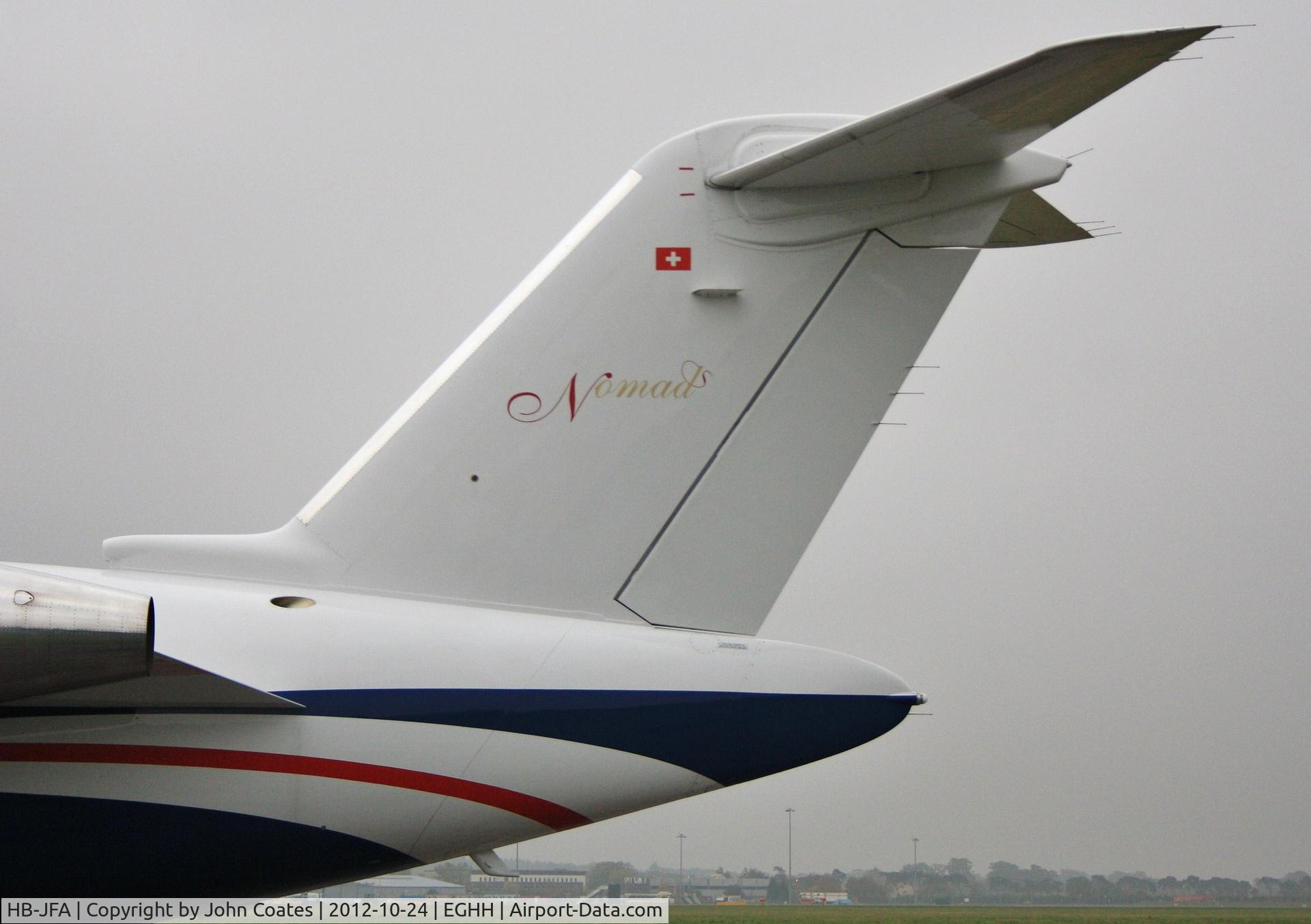 HB-JFA, 2007 Bombardier Challenger 605 (CL-600-2B16) C/N 5715, Smart tail logo