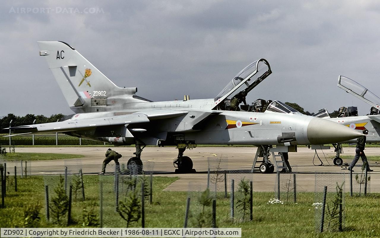 ZD902, 1984 Panavia Tornado F.2 C/N 367/AT004/3170, flightline at RAF Coningsby