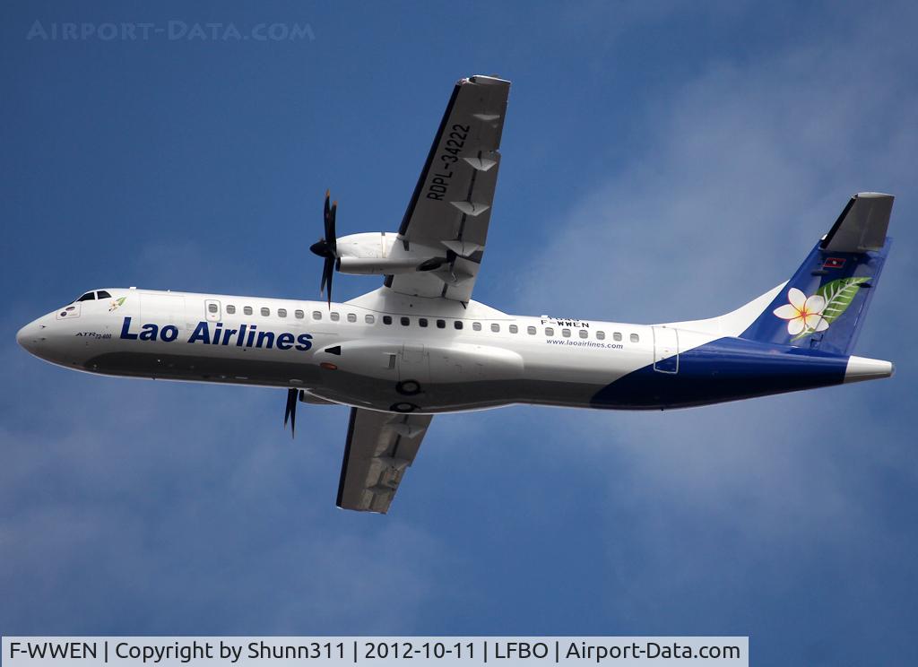 F-WWEN, 2012 ATR 72-600 (72-212A) C/N 1049, C/n 1049 - To be RPDL-34222 - First Lao Aviation ATR72-600
