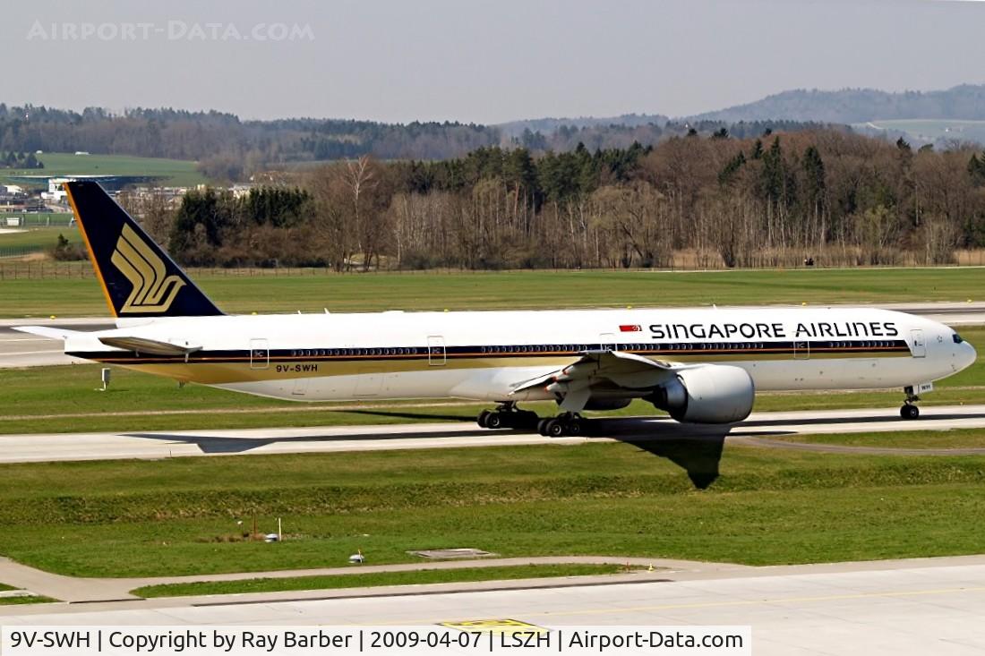 9V-SWH, 2007 Boeing 777-312/ER C/N 34573, Boeing 777-312ER [34573] (Singapore Airlines) Zurich~HB 07/04/2009