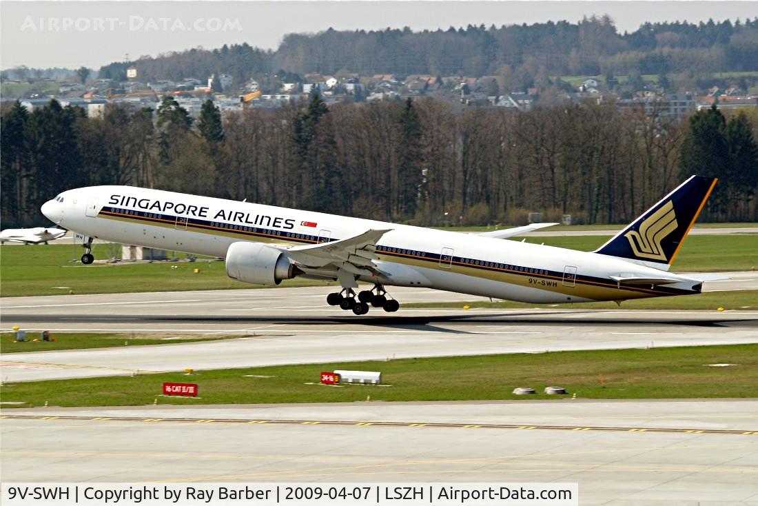 9V-SWH, 2007 Boeing 777-312/ER C/N 34573, 9V-SWH   Boeing 777-312ER [34573] (Singapore Airlines) Zurich~HB 07/04/2009
