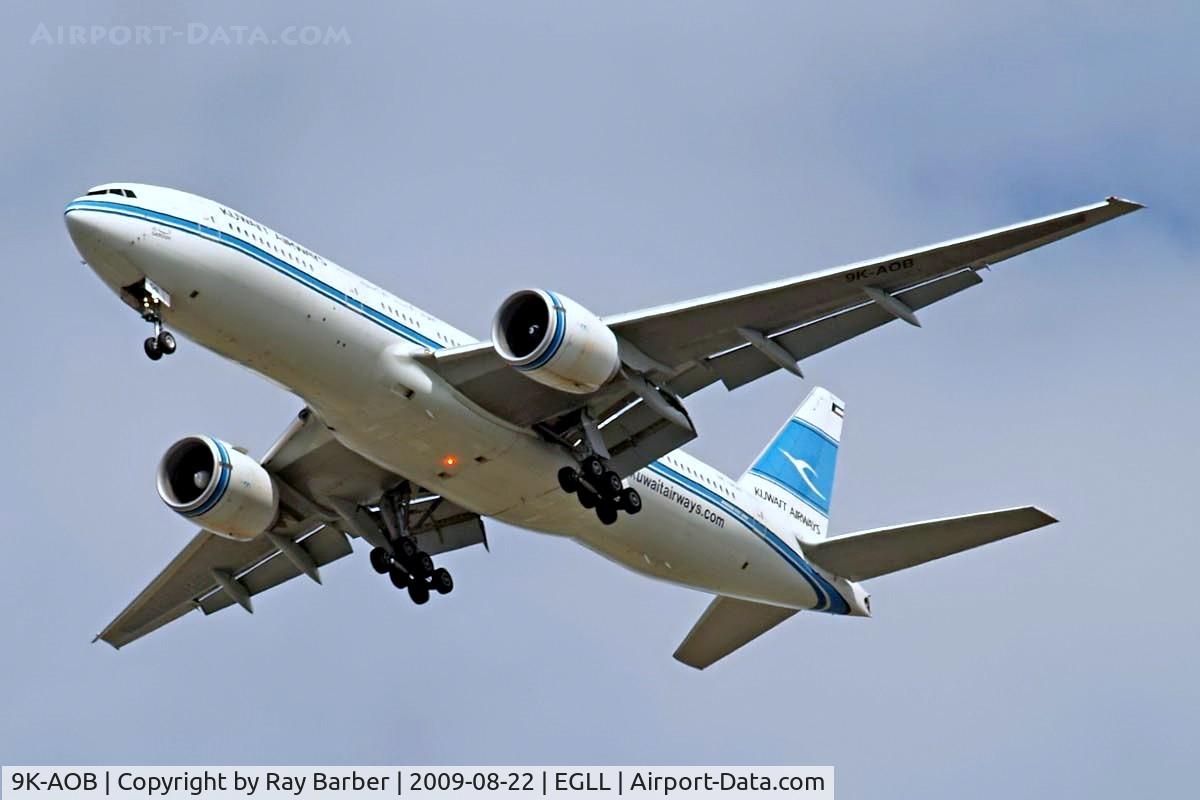 9K-AOB, 1998 Boeing 777-269/ER C/N 28744, Boeing 777-269ER [28744] (Kuwait Airways)  Home~G 22/08/2009
