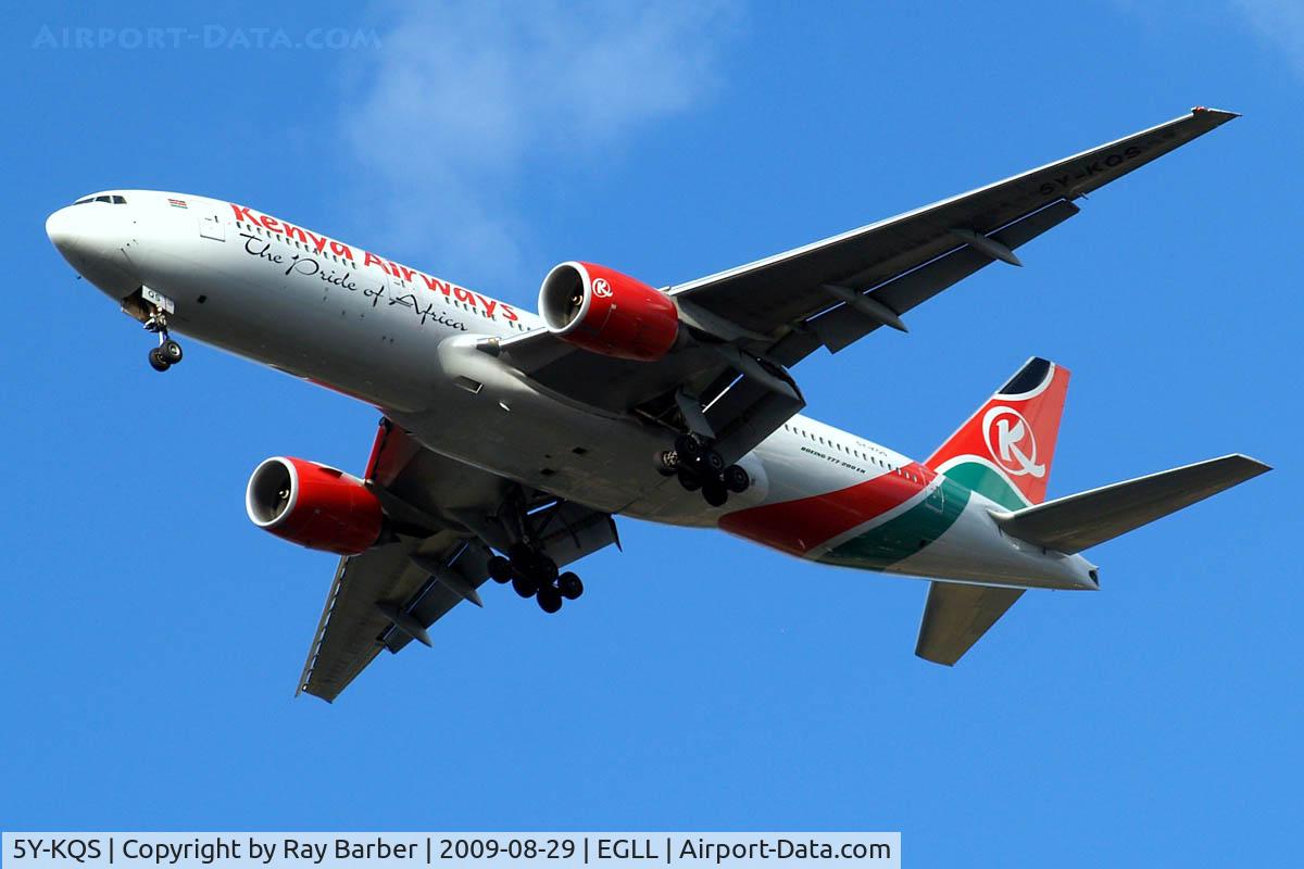 5Y-KQS, 2005 Boeing 777-2U8/ER C/N 33683, Boeing 777-2U8ER [33683] (Kenya Airways) Home~G 29/08/2009