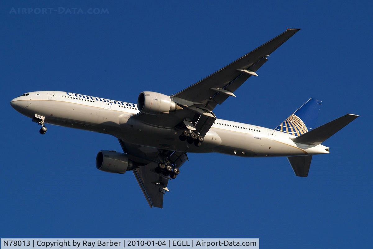 N78013, 1999 Boeing 777-224 C/N 29861, Boeing 777-224ER [29861] (Continental Airlines) Home~G 04/01/2010